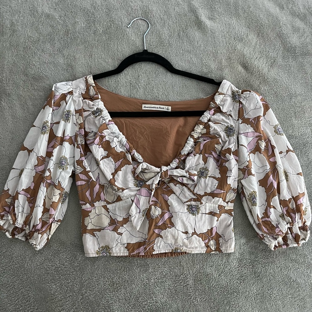 Abercrombie- Pink Floral Blouse